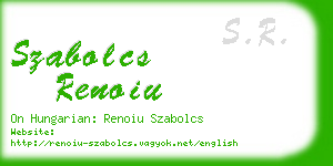 szabolcs renoiu business card